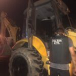 Polícia Civil recupera em Portão retroescavadeira com placas clonadas e número do chassi raspado