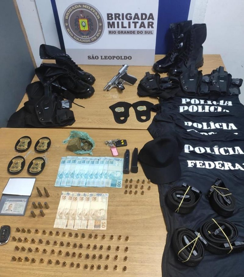 Homem de 33 anos é preso no bairro Pinheiro, em SL, com armas e roupas da Polícia Federal