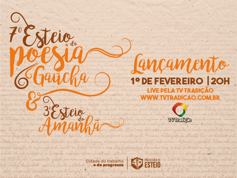 Festival 7º. Esteio da Poesia Gaúcha será lançado nesta terça-feira (31)