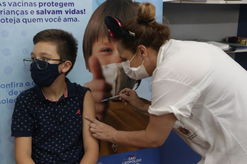 Nesta terça-feira (25) São Leopoldo amplia vacinação para crianças de 8 e 9 anos de idade