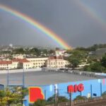 Vídeo mostra o arco-íris no céu de São Leopoldo num dia de chuva e sol