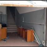 Portão de acesso a garagem do Banrisul no Centro de São Leopoldo é arrombado na madrugada desta sexta-feira
