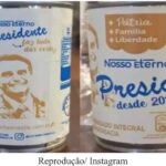 Bolsonaro ganha lata de leite condensado personalizada