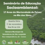 Seminário de Educação Socioambiental relembra mortandade de peixes no Rio dos Sinos