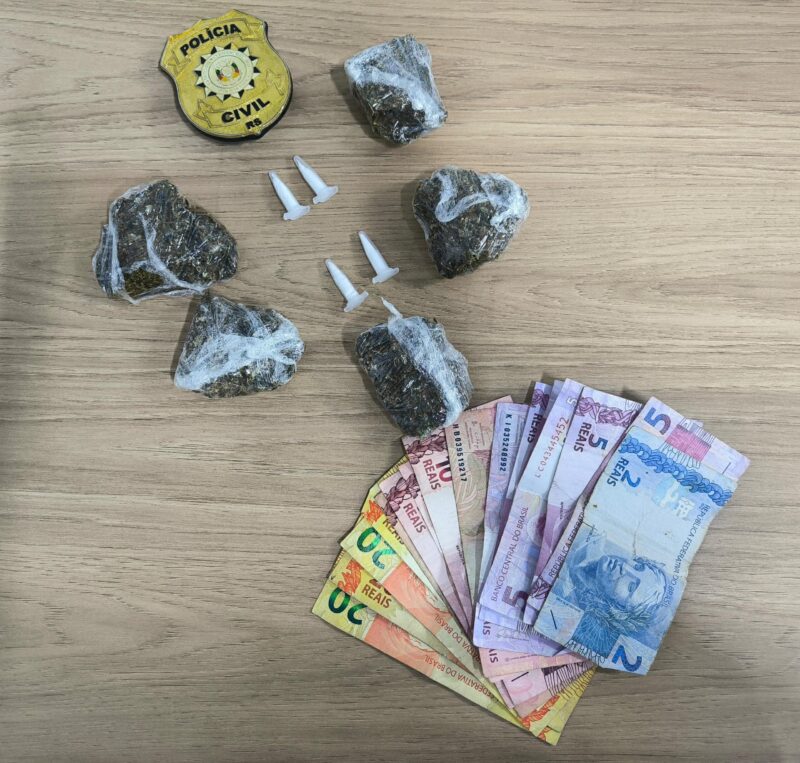 2ª DP de São Leopoldo prende dupla por tráfico de drogas na Vila Brás